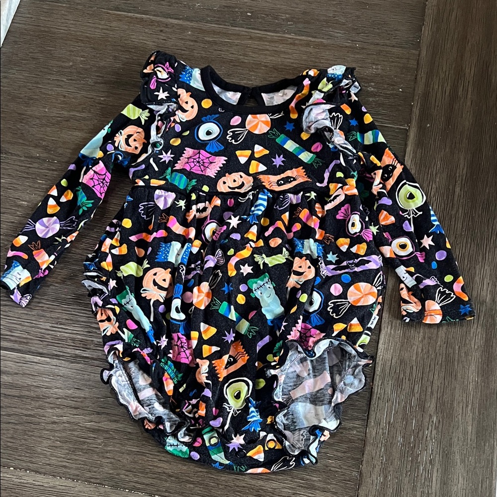 Little Sleepies Halloween Costume with Black and Orange